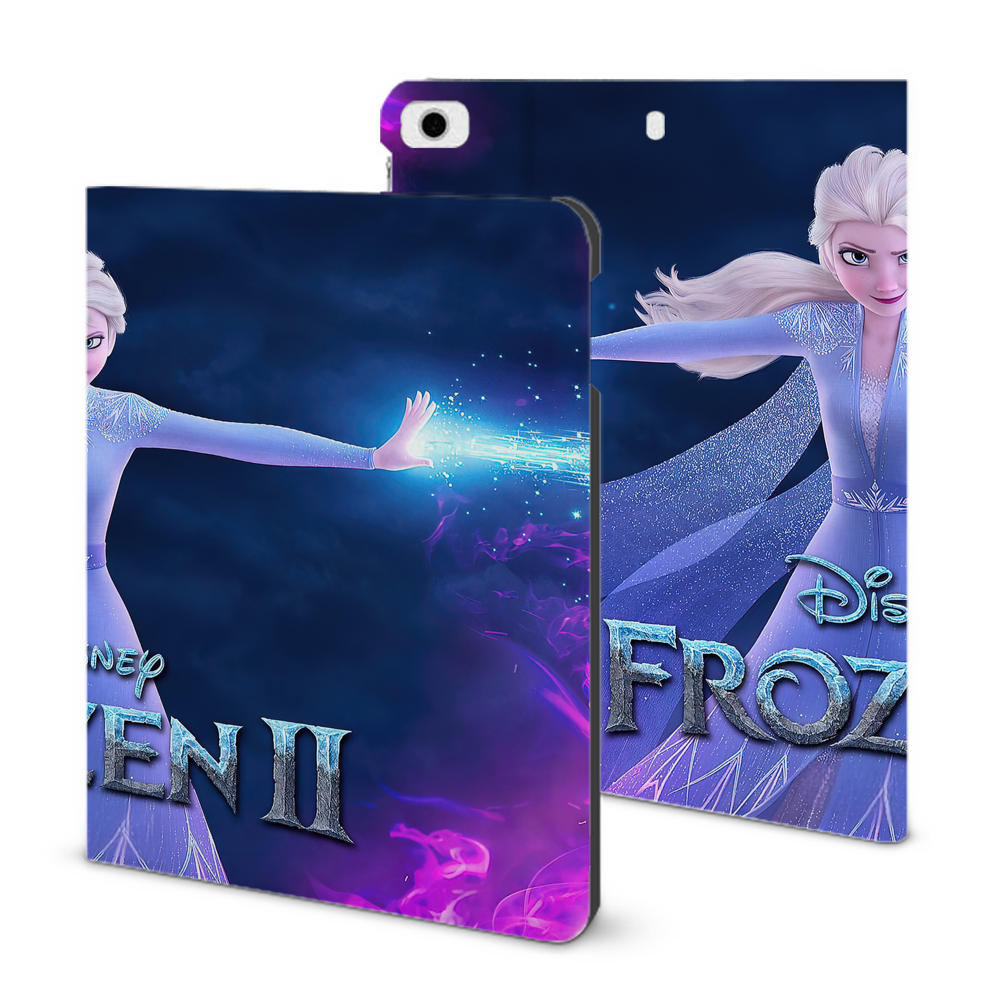 （画像用） アナと雪の女王 アンナ エルサ Frozen Anna Elsa IPad ケース ブック型 PUレザー TPU 耐衝撃 軽量 薄型 ペン収納なし 全面保護 IPad 各モデル対応